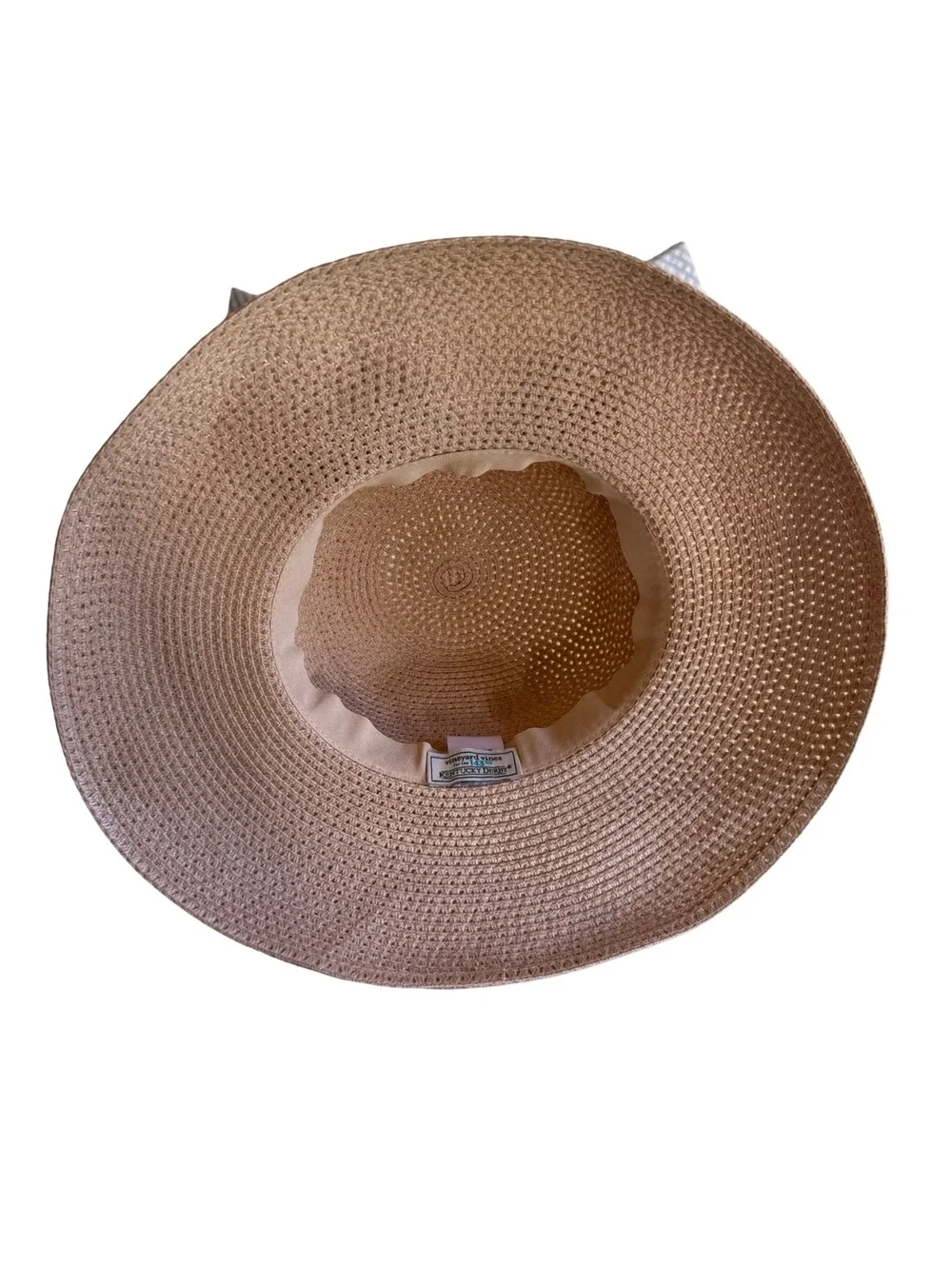 Vineyard Vines Kentucky Derby 143rd Edition Straw Sun Hat with Blue Bow